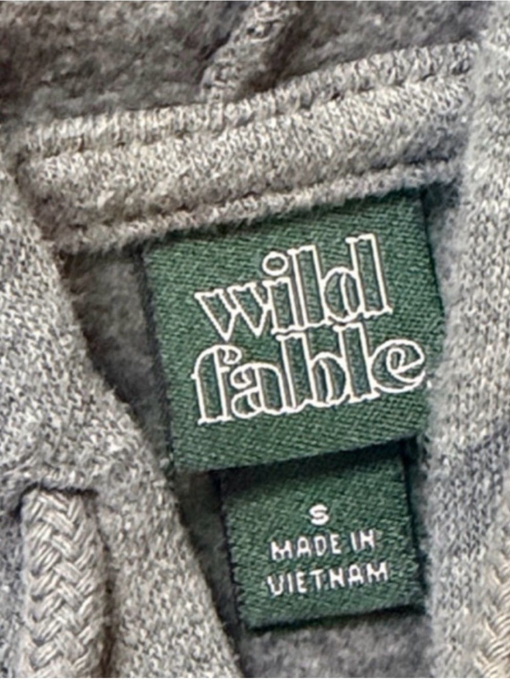 Wild Fable Gray Zip Up Hoodie Small Oversized Fleece Sweatshirt Full Zip - Picture 2 of 4